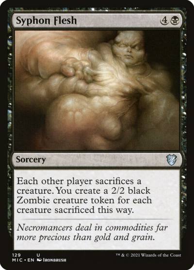 Syphon Flesh MIC-129 Midnight Hunt Commander Magic card