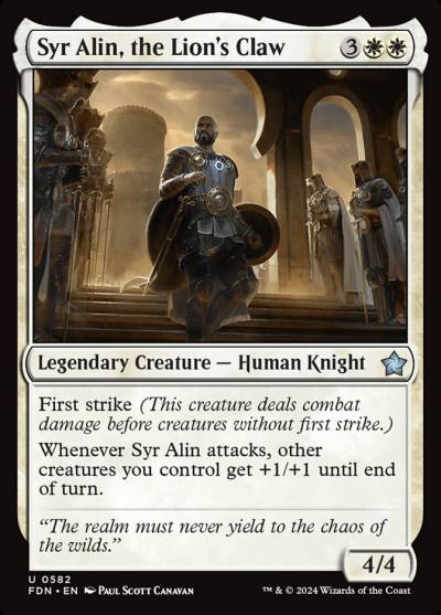 Syr Alin, the Lion's Claw FDN-582 Foundations Magic card