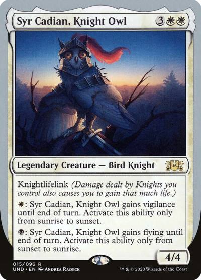 Syr Cadian, Knight Owl UND-15 Unsanctioned Magic card