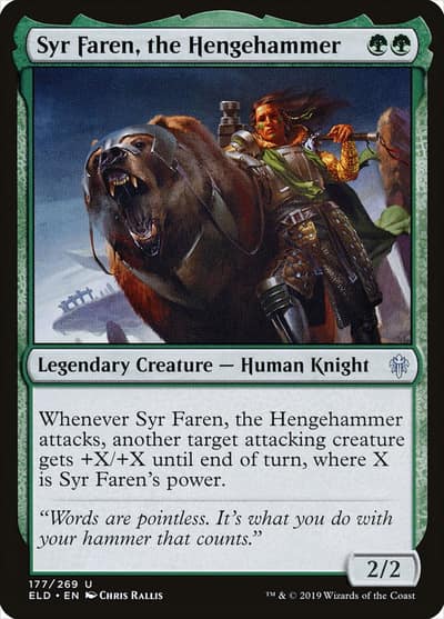 Syr Faren, the Hengehammer 177 Throne of Eldraine Magic card