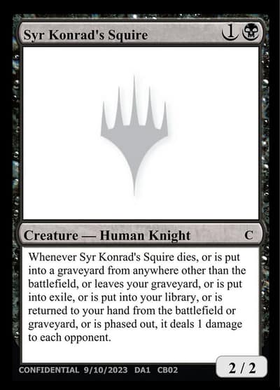 Syr Konrad's Squire CB02b Unknown Event Magic card