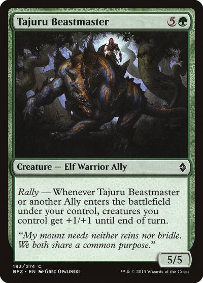 Tajuru Beastmaster 193 Battle for Zendikar Magic card
