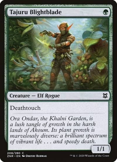 Tajuru Blightblade 208 Zendikar Rising Magic card