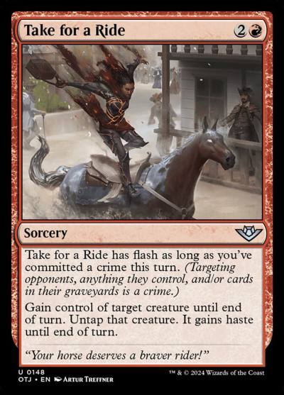 Take for a Ride OTJ-148 Outlaws of Thunder Junction Magic card