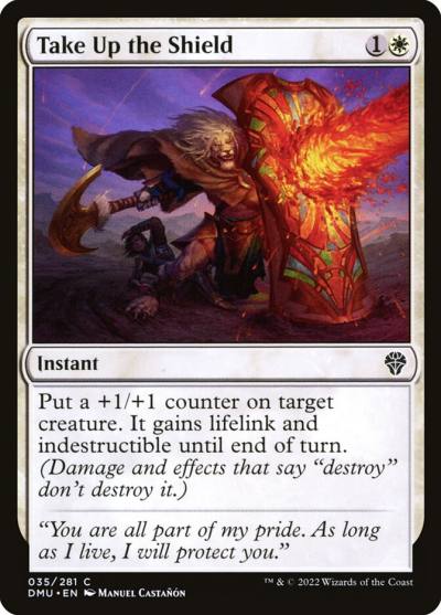 Take Up the Shield DMU-35 Dominaria United Magic card