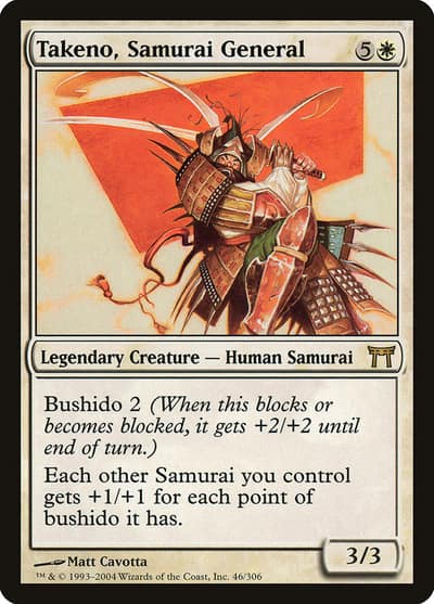 Takeno, Samurai General 46 Champions of Kamigawa Magic card