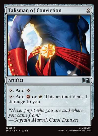 Talisman of Conviction MSC-217 Marvel Super Heroes Commander Magic card
