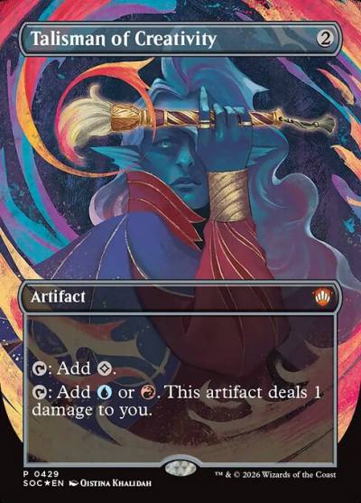 Talisman of Creativity SOC-429 Secrets of Strixhaven Commander Magic card