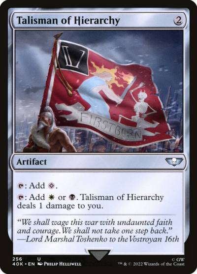 Talisman of Hierarchy 40K-256 Warhammer 40,000 Commander Magic card