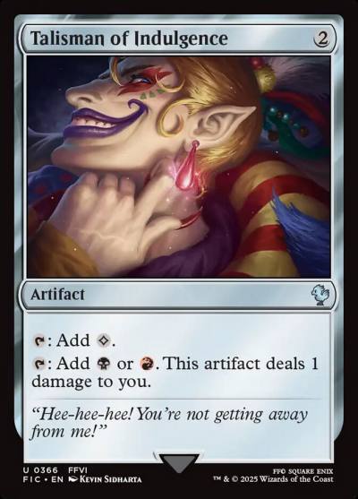 Talisman of Indulgence FIC-366 Final Fantasy Commander Magic card