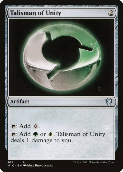 Talisman of Unity MIC-165 Midnight Hunt Commander Magic card