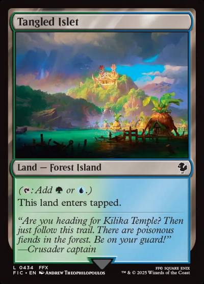 Tangled Islet FIC-434 Final Fantasy Commander Magic card