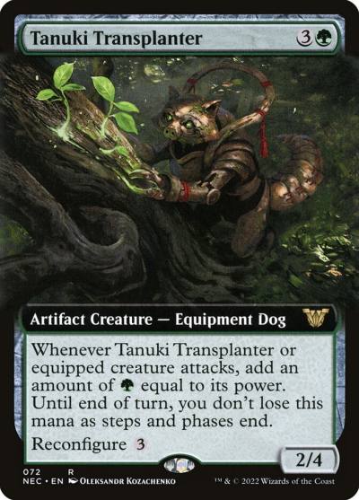 Tanuki Transplanter NEC-72 Neon Dynasty Commander Magic card