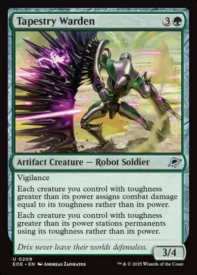 Tapestry Warden 209 Edge of Eternities Magic card