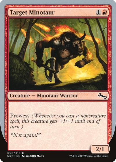 Target Minotaur UST-98C Unstable Magic card