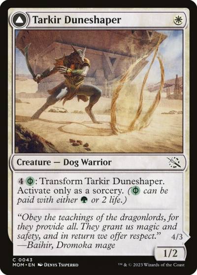 Tarkir Duneshaper // Burnished Dunestomper MOM-43 March of the Machine Magic card