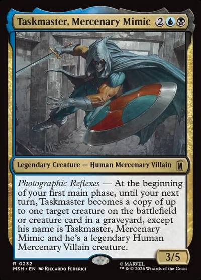 Taskmaster, Mercenary Mimic MSH-232 Marvel Super Heroes Magic card