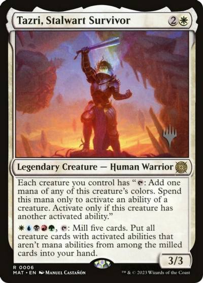 Tazri, Stalwart Survivor PMAT-6P March of the Machine: The Aftermath Promos Magic card