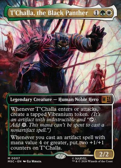 T'Challa, the Black Panther MSC-7 Marvel Super Heroes Commander Magic card