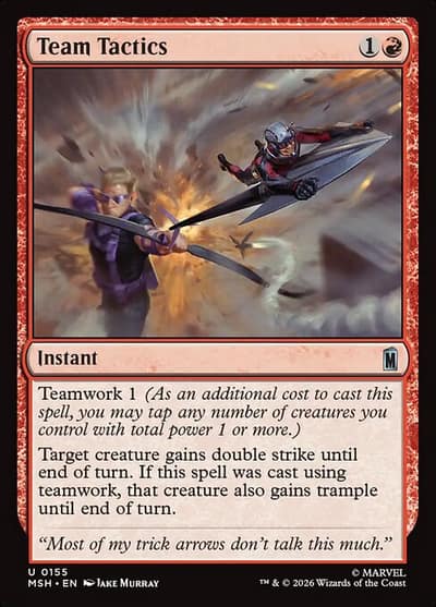 Team Tactics MSH-155 Marvel Super Heroes Magic card