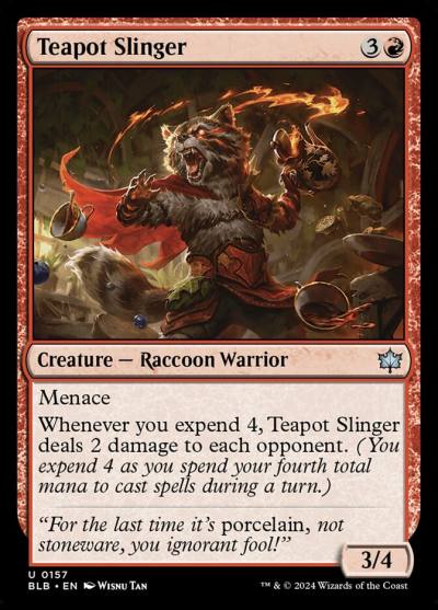 Teapot Slinger 157 Bloomburrow Magic card