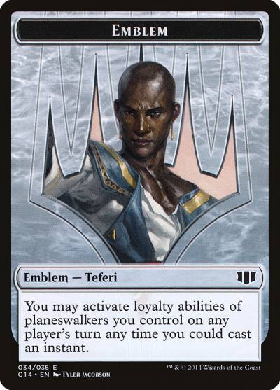 Teferi, Temporal Archmage Emblem TC14-34 Commander 2014 Tokens Magic card