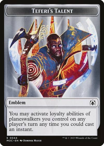 Teferi's Talent Emblem TMOC-44 March of the Machine Commander Tokens Magic card