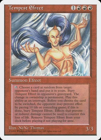 Tempest Efreet 4ED-225 Fourth Edition Magic card