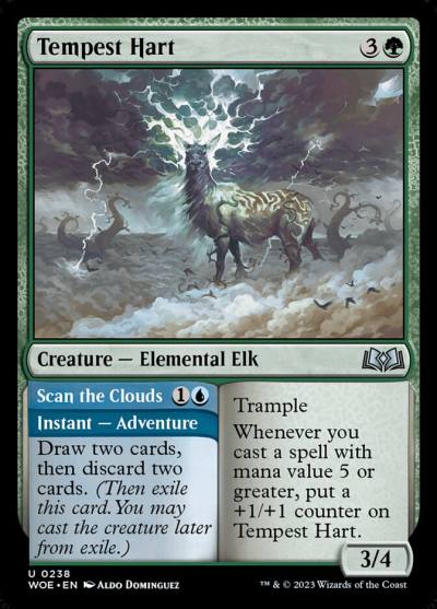 Tempest Hart // Scan the Clouds WOE-238 Wilds of Eldraine Magic card