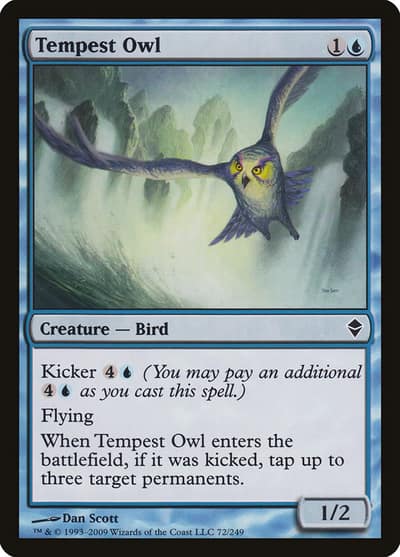 Tempest Owl 72 Zendikar Magic card
