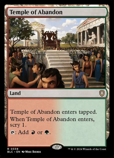 Temple of Abandon BLC-338 Bloomburrow Commander Magic card