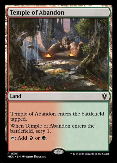Temple of Abandon MKC-301 Murders at Karlov Manor Commander Magic card