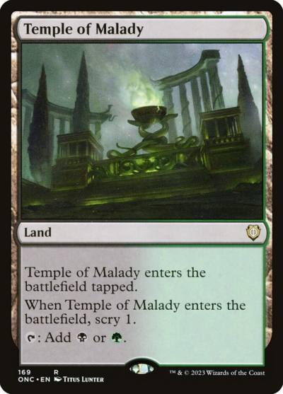 Temple of Malady ONC-169 Phyrexia: All Will Be One Commander Magic card