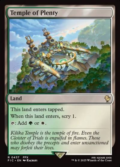 Temple of Plenty FIC-437 Final Fantasy Commander Magic card