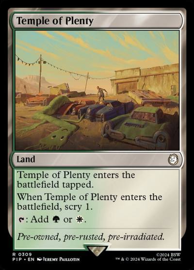 Temple of Plenty PIP-309 Fallout Magic card