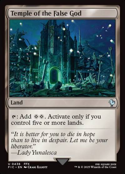 Temple of the False God FIC-438 Final Fantasy Commander Magic card