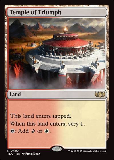 Temple of Triumph TDC-407 Tarkir: Dragonstorm Commander Magic card
