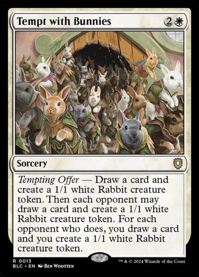 Tempt with Bunnies BLC-13 Bloomburrow Commander Magic card