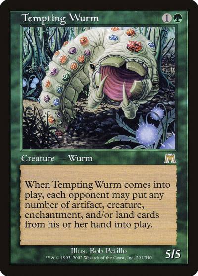 Tempting Wurm ONS-291 Onslaught Magic card