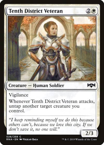 Tenth District Veteran 26 Ravnica Allegiance Magic card