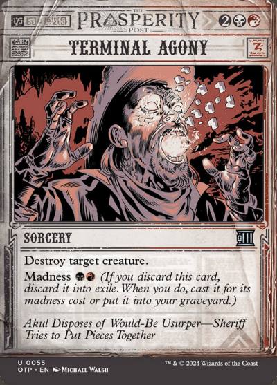 Terminal Agony OTP-55 Breaking News Magic card