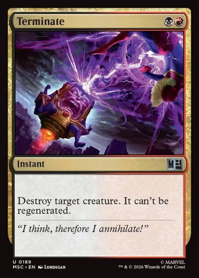 Terminate MSC-189 Marvel Super Heroes Commander Magic card