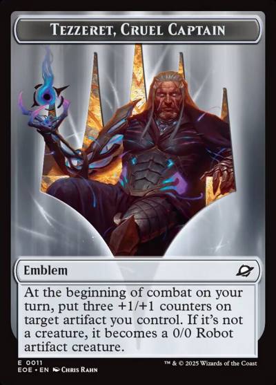 Tezzeret, Cruel Captain Emblem TEOE-11 Edge of Eternities Tokens Magic card