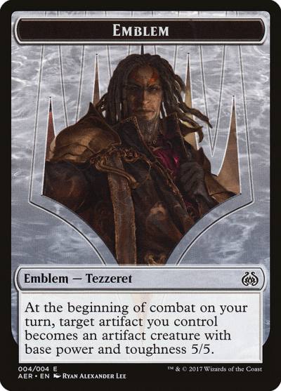 Tezzeret the Schemer Emblem TAER-4 Aether Revolt Tokens Magic card