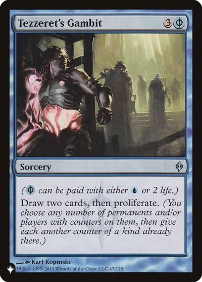 Tezzeret's Gambit PLST-NPH-47 The List Magic card