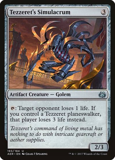Tezzeret's Simulacrum 193 Aether Revolt Magic card