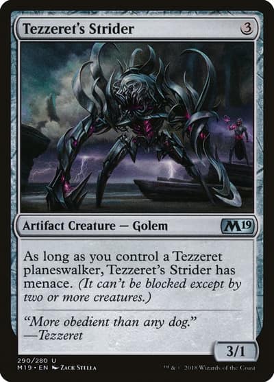 Tezzeret's Strider 290 Core Set 2019 Magic card