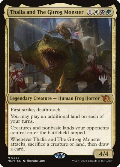 Thalia and The Gitrog Monster PMOM-255P March of the Machine Promos Magic card