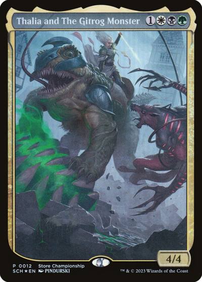 Thalia and The Gitrog Monster SCH-12 Store Championships Magic card