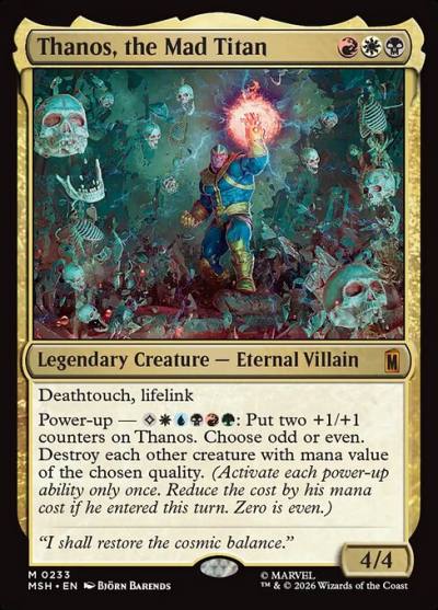 Thanos, the Mad Titan MSH-233 Marvel Super Heroes Magic card